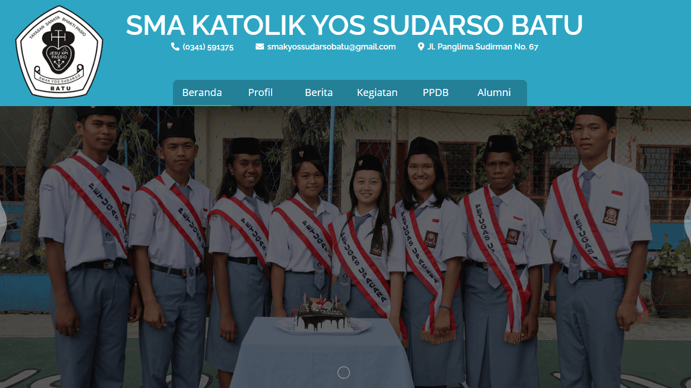 User interface Website SMAK Yos Sudarso Batu